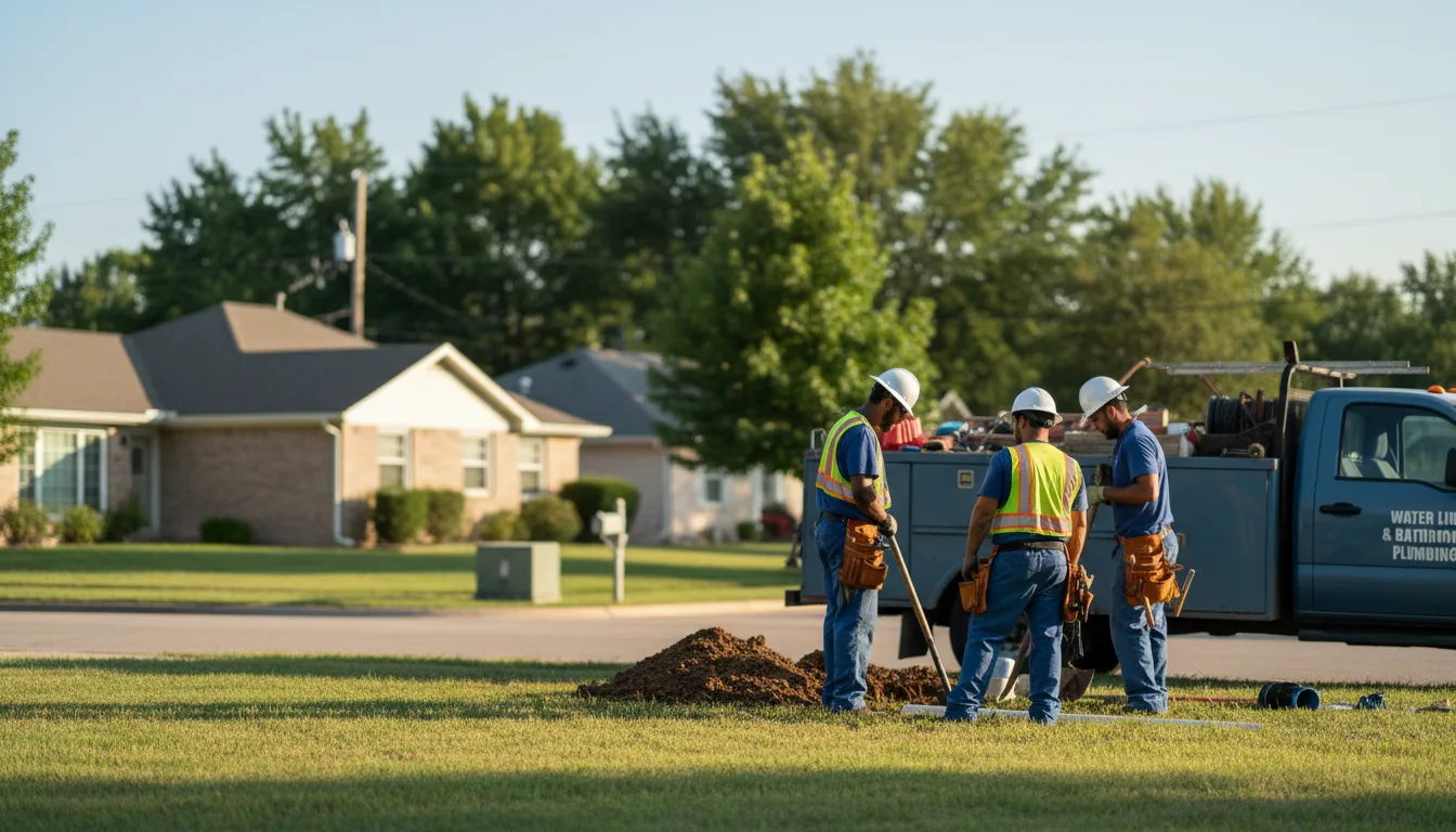 Residential water line and bathroom plumbing service in Blythedale, MO